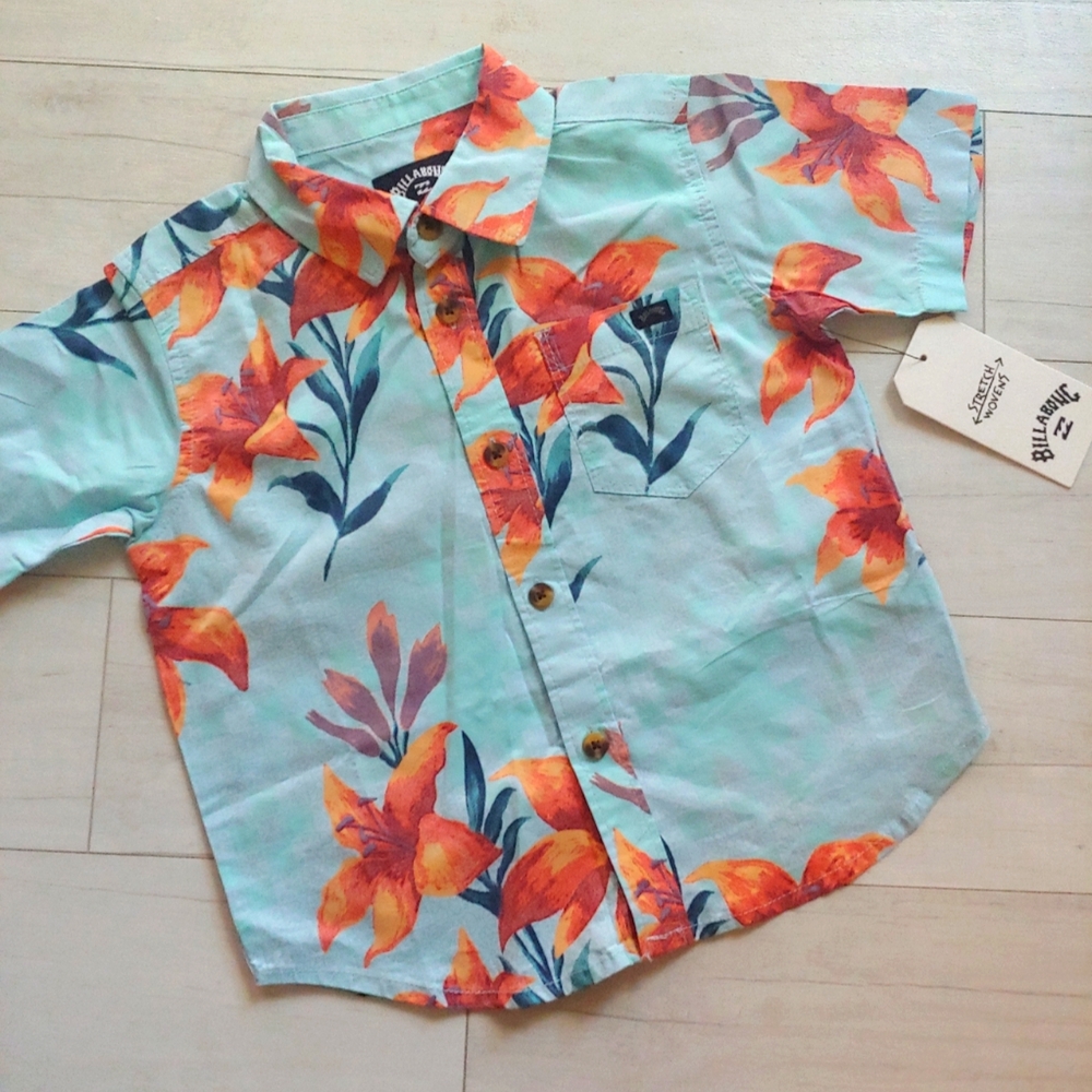 BillABONG NEW boys Sunday's Woven Short Sleeve Button Down Shirt